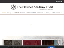 Tablet Screenshot of florenceacademyofart.com